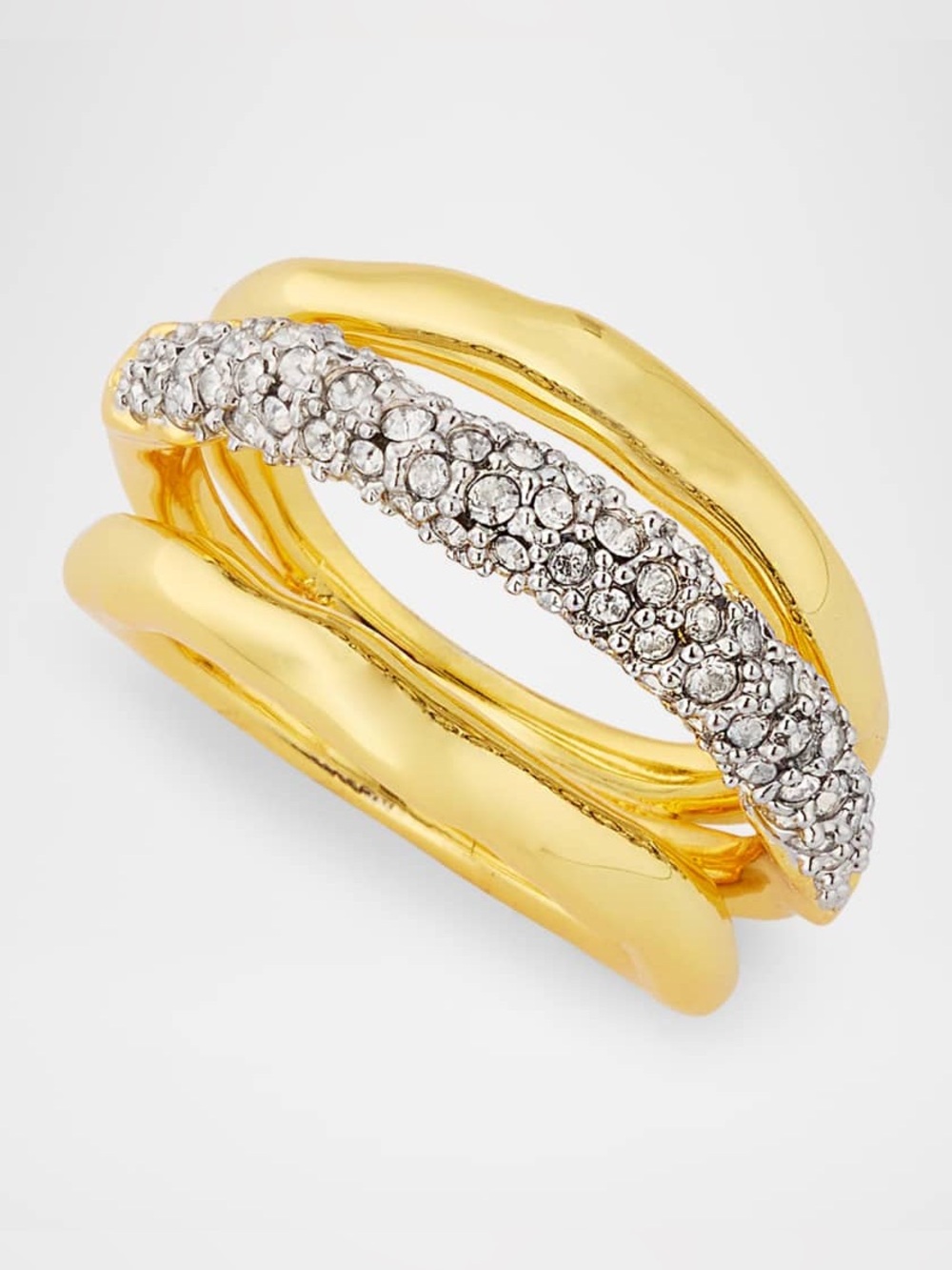 Alexis Bittar Solanales Crystal Orbiting Ring - Gold